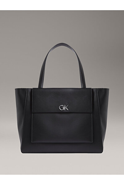 Calvin Klein Lock Medium Shopper Kadın Siyah Çanta