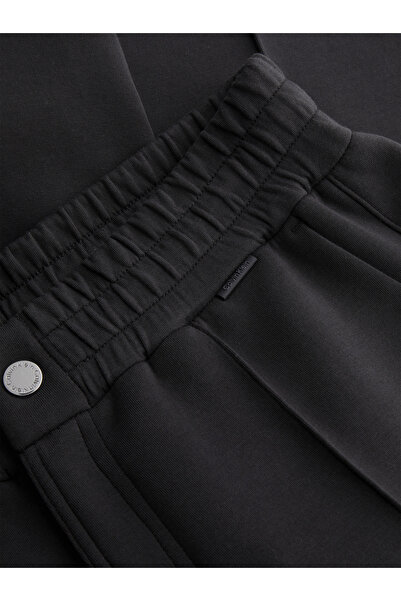 Calvin Klein Men Black Cotton Modern Spacer Sweatpants