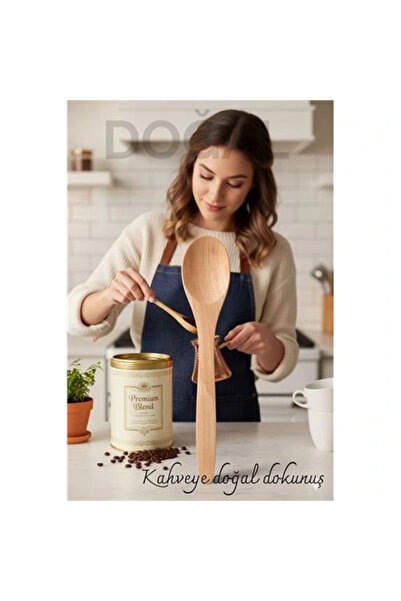 shopwave Natural Hornbeam Coffee Spoon – 13 Cm, Mini Size, Stylish and Practical Kitchen Helper