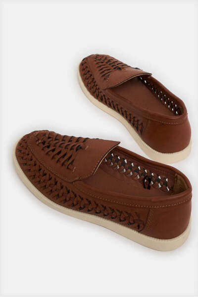 REDTAG Senior Boys Brown Woven Loafers