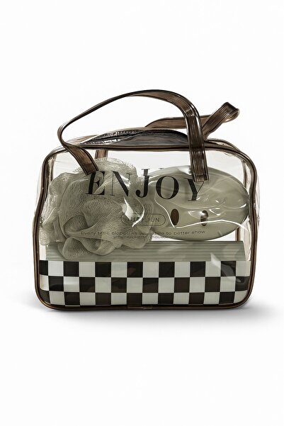 ARVALE Portable Bathroom Travel Kit – Includes Soap Dispenser, Brush Holder, Washcloth, Comb - Enjoy