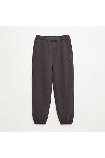 KİABİ بنطال رياضي دافئ مبطن بالصوف باللون الرمادي