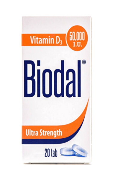 BIODAL فيتامين د3 50000 وحدة دولية أقراص 20 قرصًا