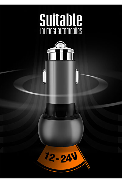 LDINO LDNIO C503Q Metal Car Charger: Dual USB, 36W Max Output, QC 3.0 Fast Charging, DC 12-24V Input