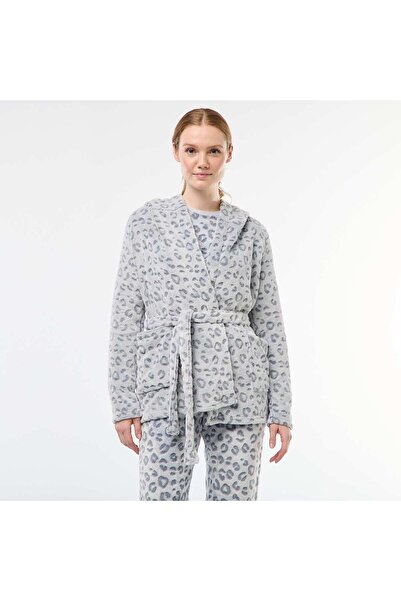 KİABİ Soft Fleece Robe GREY