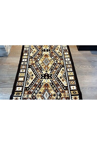 OEM Traditional double-sided rug, size 80 x 300 cm, brown and cream H&H106