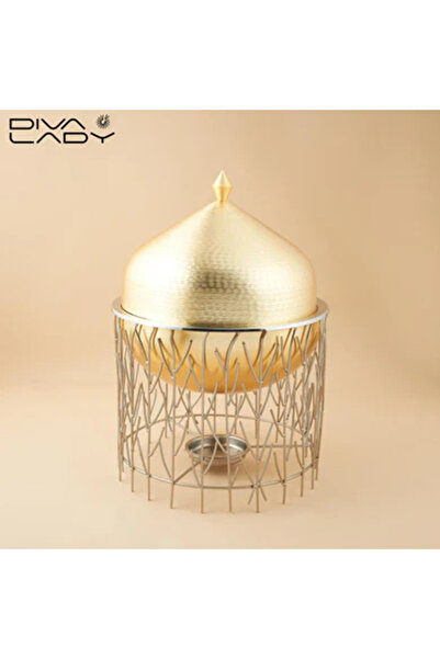 DIVA LADY ✨ Luxurious food warmer with a stunning gold dome design 🍲💛 5-liter capacity