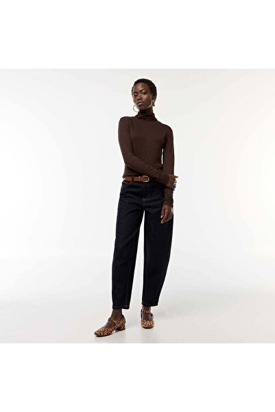 KİABİ Roll-Neck Long-Sleeve Top BROWN