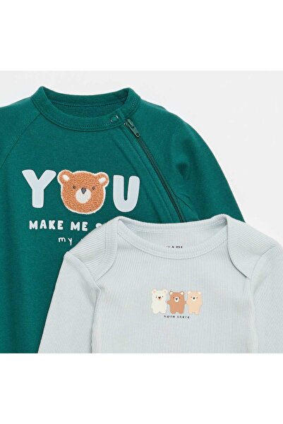KİABİ Sleepsuit & Bodysuit Set GREEN