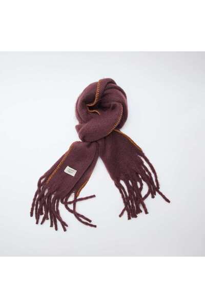 KİABİ Oversized Soft Fringe Scarf BROWN