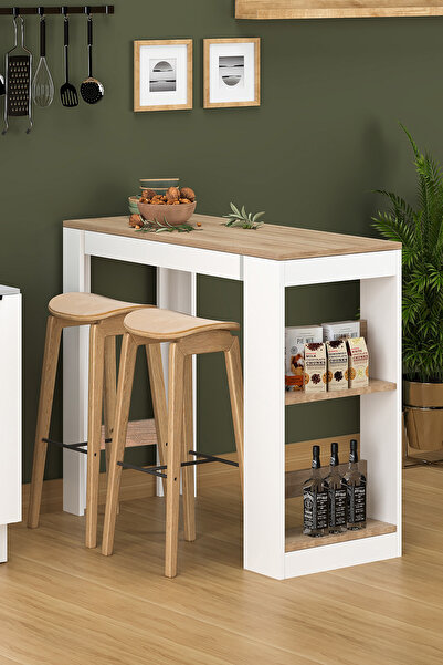 Fly Mobilya Bery Bar Masası, Mutfak Adası, Çok Amaçlı Masa