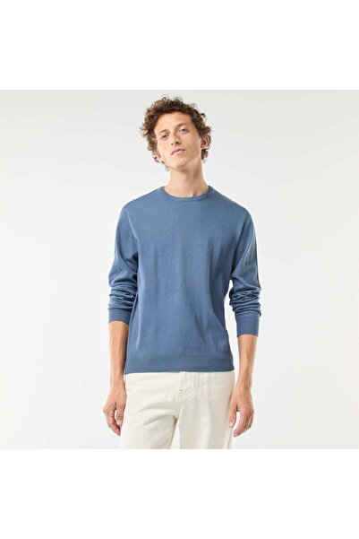 KİABİ سترة ذات رقبة دائرية باللون الأزرق