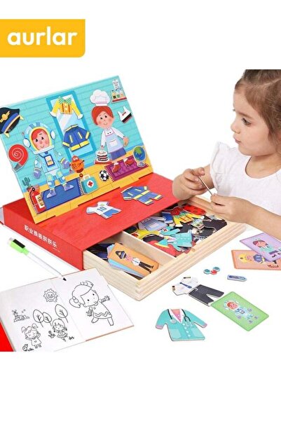Aurlar لوحة ألغاز تعليمية مغناطيسية للأطفال