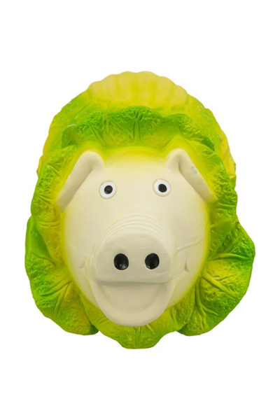 Trixie Dog Toy, Cabbage-Pig, Latex, With Sound, 23 cm, Light Green