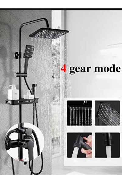 VOGMAX مجموعة دش، طقم دش رأس دش 8 بوصات مع مقبض يدوي بما في ذلك جسم صمام خشن، رف تخزين