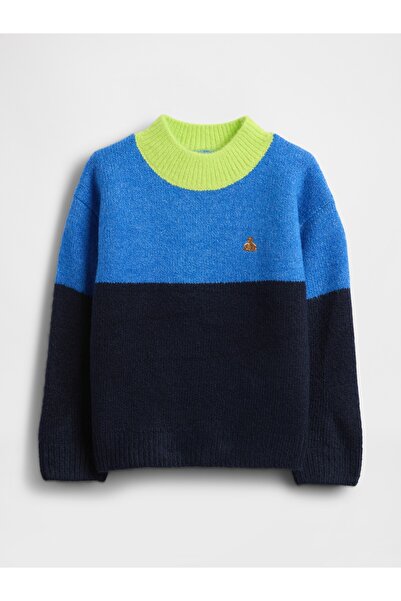GAP Erkek Bebek Mavi Colorblock Kazak
