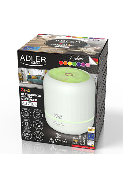 adler Ultrasonic Aroma Diffuser Usb 100ml Tank Capacity