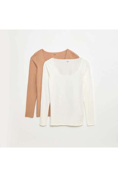 KİABİ Long-Sleeve Undershirt T-Shirt BEIGE