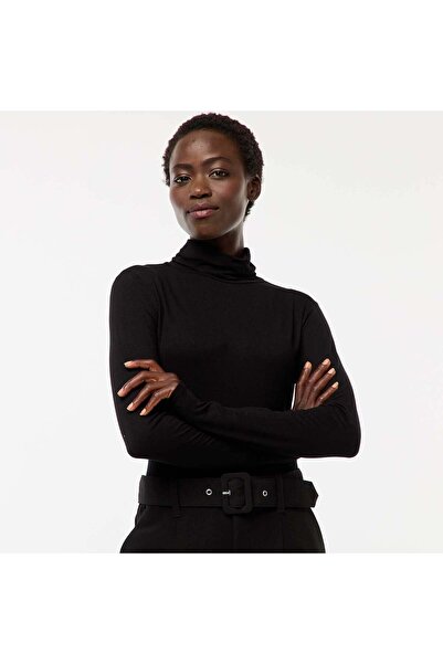 KİABİ Roll Neck Long Sleeve Top BLACK