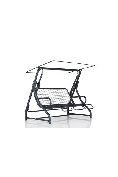 Erinöz Salvia 3 Kişilik Yatarlı Bahçe Salıncağı İskeleti - Mindersiz