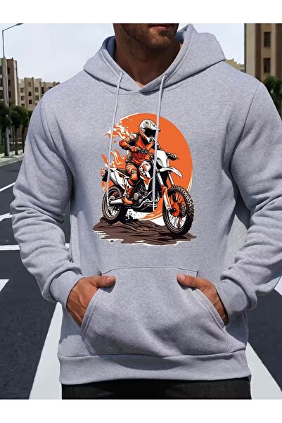 ship master Motocicletă pentru bărbați cu imprimeu cu glugă Swea tricou - Mod...