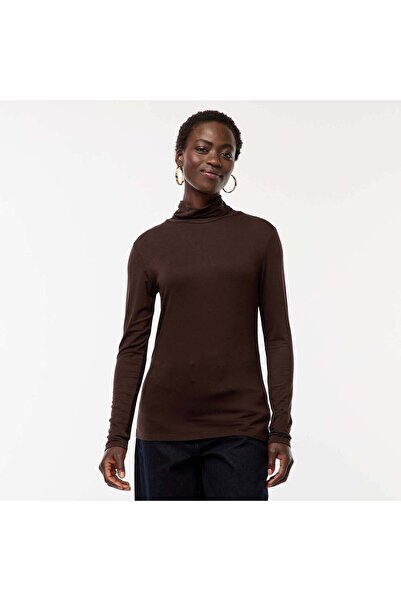 KİABİ Roll-Neck Long-Sleeve Top BROWN