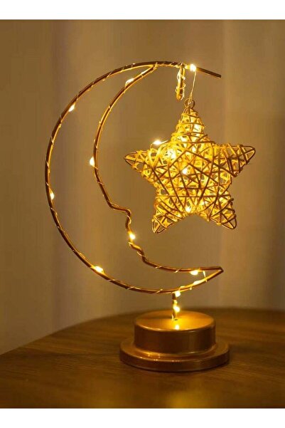 Nsf Alqamar Decorative Lamp in Crescent and Star Shape with LED Light