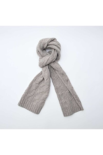 KİABİ Solid Cable Knit Scarf BROWN