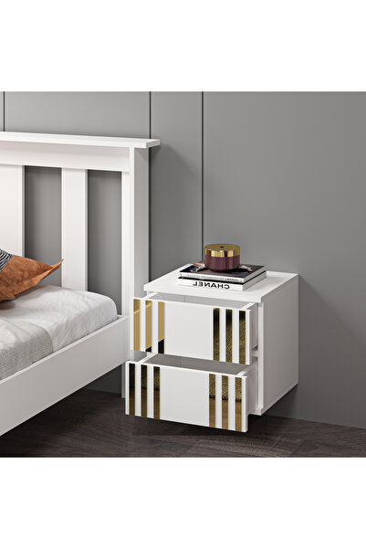 Ninnimo Mdf Beyaz Duvara Monte Komodin Raysız DMG1003