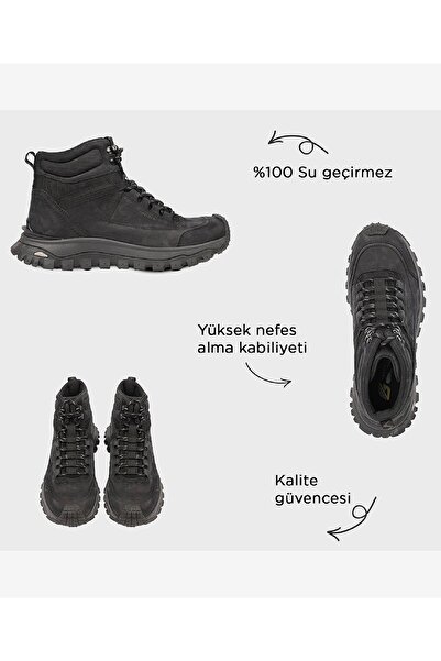 Greyder Erkek Siyah Hakiki Deri Outdoor Bot 5K1GB16350