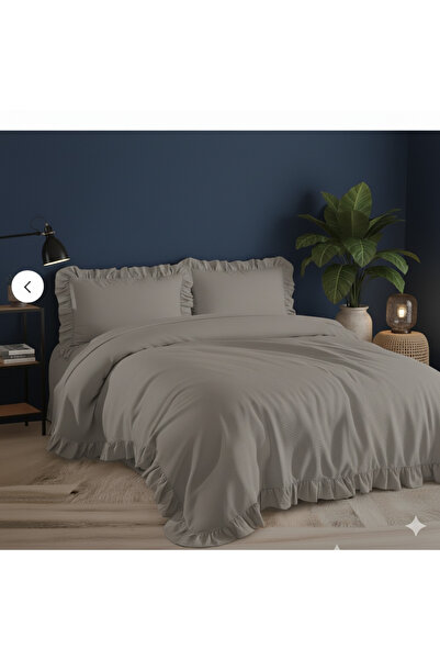 Sudemhome 100% Natural Cotton Double Ruffled Duvet Cover Set 200X220 cm