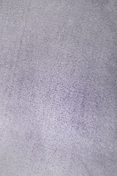 Dijidekor Plush Oval Fringeless Carpet Light Gray Color Erasable Floor Mat 160X200