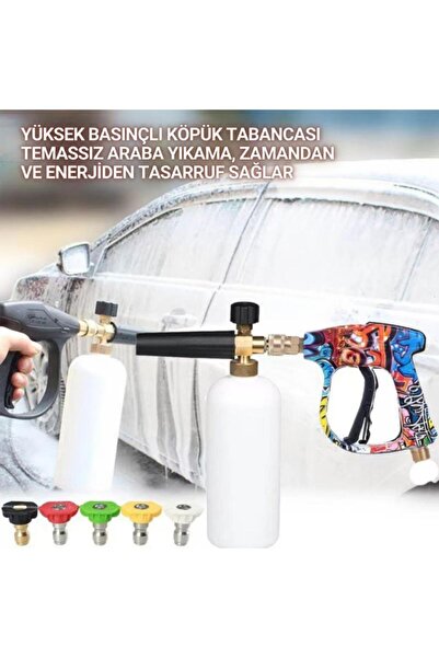 coofbe Bosch Aquatak Serisi ile Uyumlu 5 Nozzle Set Bosch Basınçlı Araç Yıkama Tabancası Seti Basınç