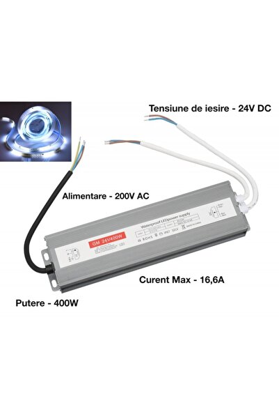ElectroAZ Slim Power Supply, Outdoor, 24V, 400W, 16.6A, IP67