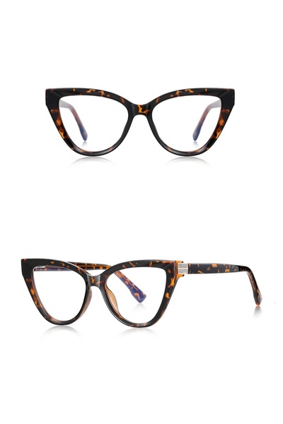 SKYDDAR INNOVATION Blue Light Protection Glasses Women, Polycarbonate Frames, 2279, set sticker, Black aramid