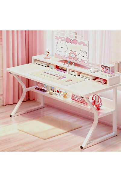 AZZHAAR Gaming Desktop Computer Desk,Home Office Desk,Versatile Gaming and Study Solution for Modern Homes