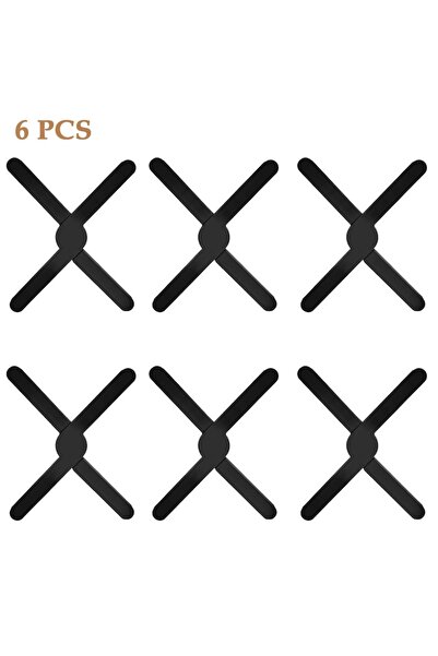 HULSEV Set of 6 Heat-Resistant Foldable Silicone Trivets, Non-Slip, Protection for Pots and Countertops