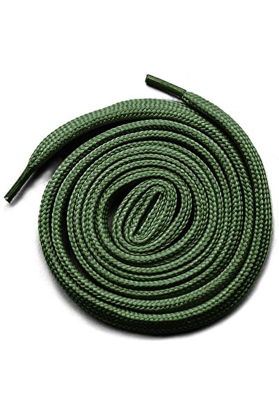 hapshoe Khaki Green 1 cm Thick 1 Pair Flat Sports Shoelaces