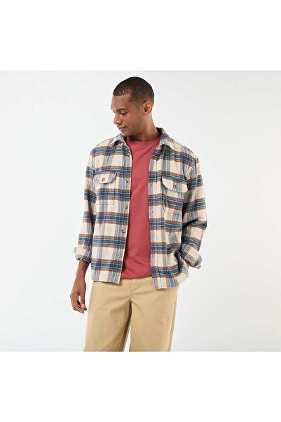 KİABİ قميص خارجي منقوش باللون البيج