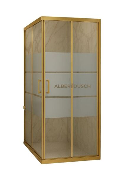 albert dusch Duşakabin Kare Sarı Kumlama Box Desen Cam 5mm H190 cm