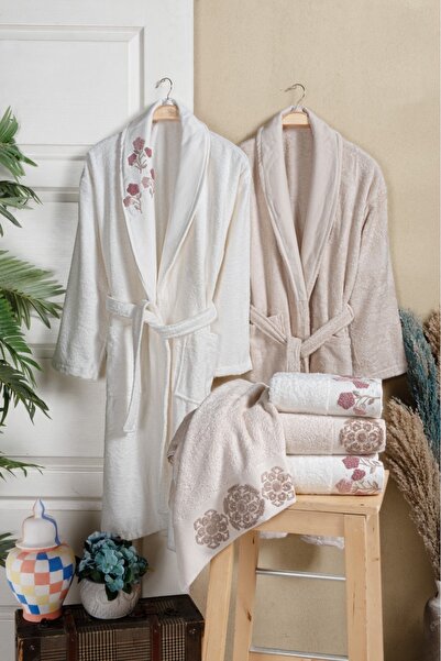 Fiesta Tekstil طقم روب حمام من 6 قطع من كوين ستار بامبو