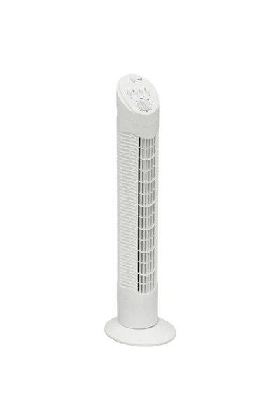 KlaussTech tower fan, 3 speed levels, 120 minute timer