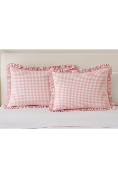 Belomia Home Collection Σετ 2 τεμαχίων Vintage Βαμβακερές Μαξιλαροθήκες με σχ...