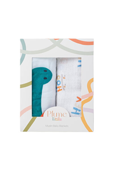 Plume Ceramic Home 100% Cotton Baby Muslin Blanket 95X95 - Set of 2 Blankets