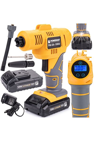 Powermat Compresor auto cu acumulator, 10 bari 16l/min 12V 1.5Ah,