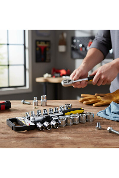 Badem10 Professional 1/2” Socket Wrench Set 20 Pieces Professional Multi-Purpose Repair Maintenance Socket Kit