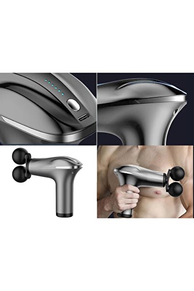 verk group Massage HB-011, 4 Interchangeable Heads, USB-C, 14.5x14.5x5 cm