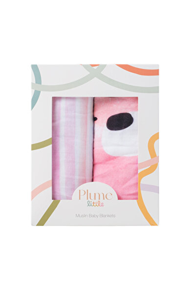 Plume Ceramic Home 100% Cotton Baby Muslin Blanket 95X95 - Set of 2 Blankets
