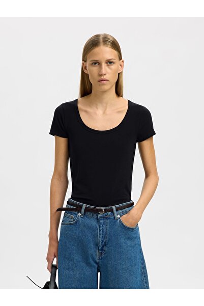 SELECTED T-Shirt U-Ausschnitt