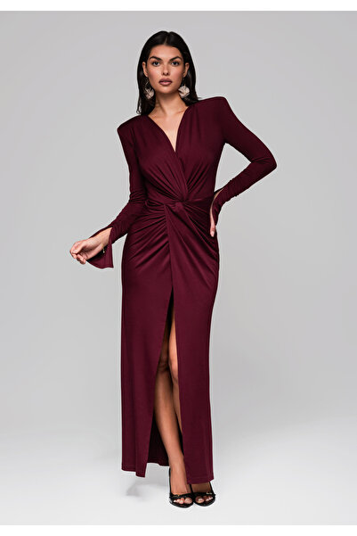 OMBRE Evening dress LA-OM-DLR185 - burgundy